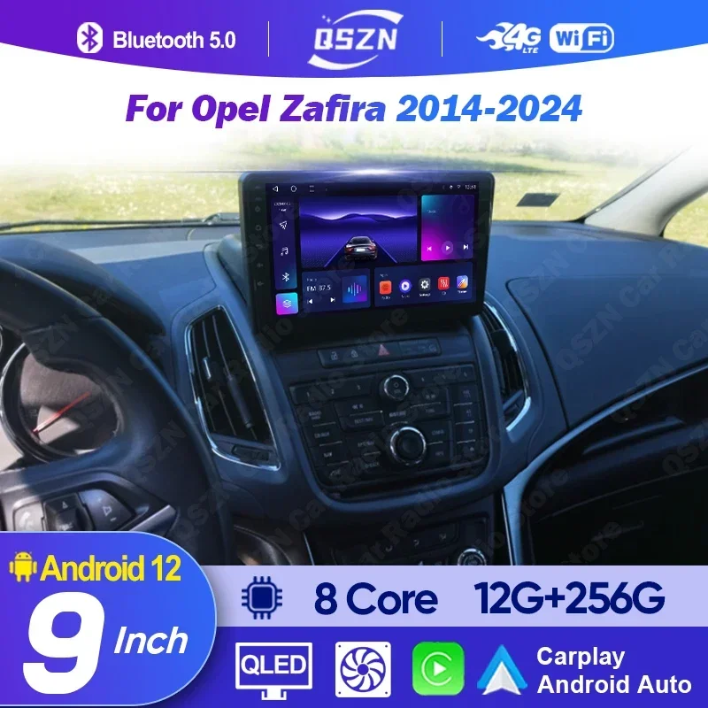 QSZN 2Din Android 13 Radio samochodowe dla Opel Zafira 2014 - 2024 Odtwarzacz multimedialny Carplay Auto Autoradio Navigatore Stereo Head Unit
