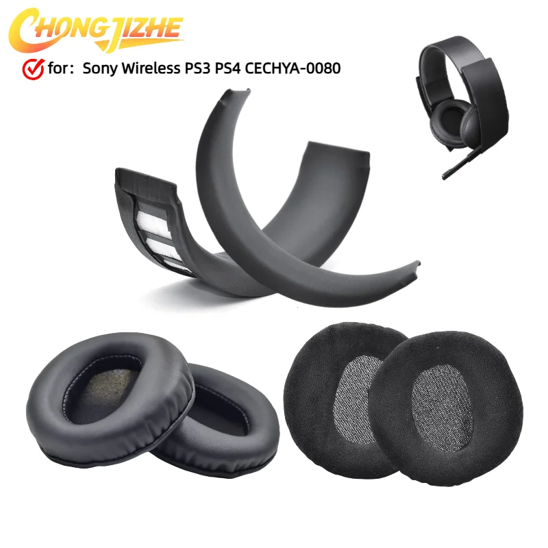 

CHONGJIZHE Replacement Ear Pads for Sony Wireless PS3 PS4 CECHYA-0080 Headphones Ear Cushions, Earpads, Ear Cups Earmuffs