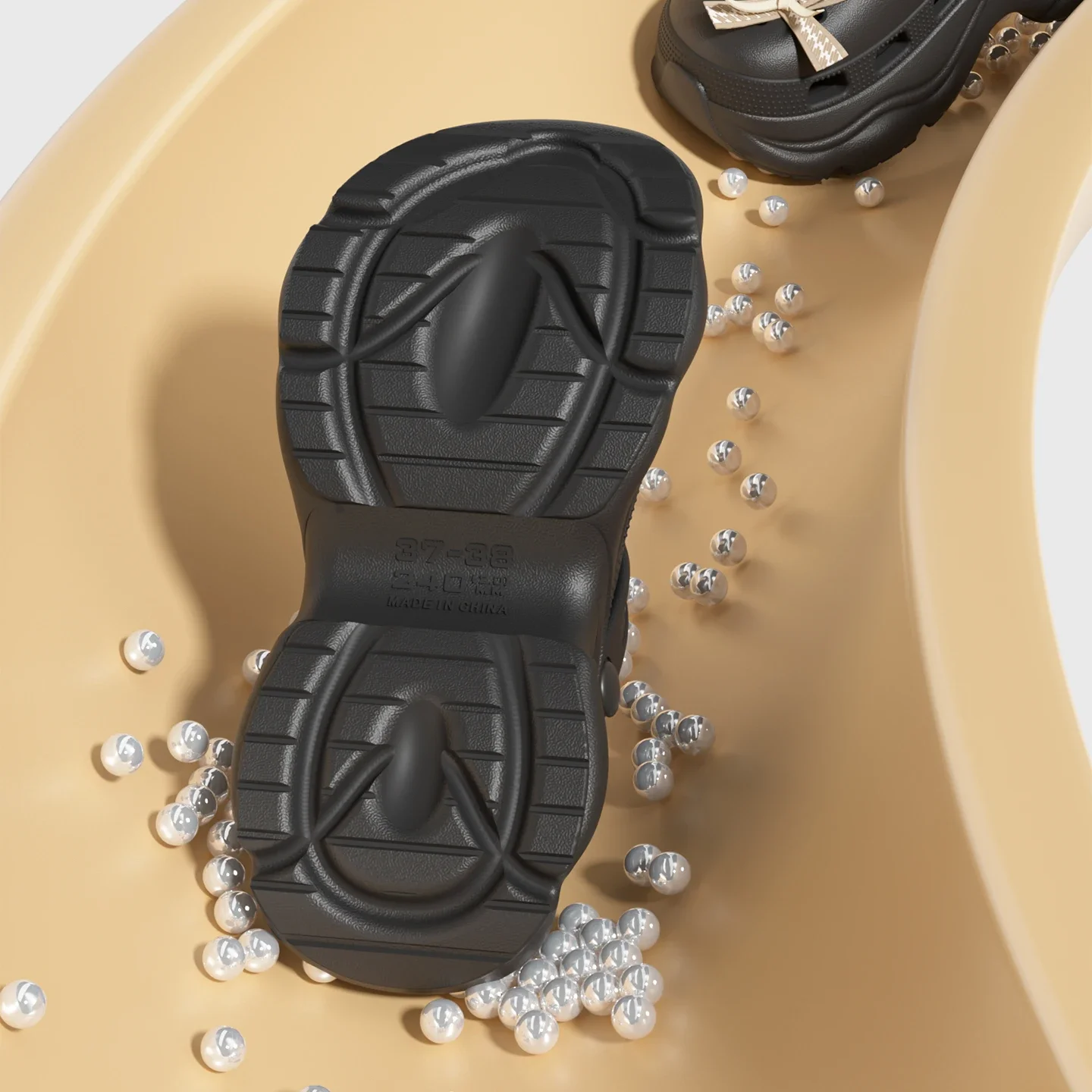 ZUOFU Damen-Plateau-EVA-Clogs Frühling Sommer Niedliche Charms-Dekoration Dicke Sohle Rutschfeste Indoor-Outdoor-Strandpantoffeln – Detail 2