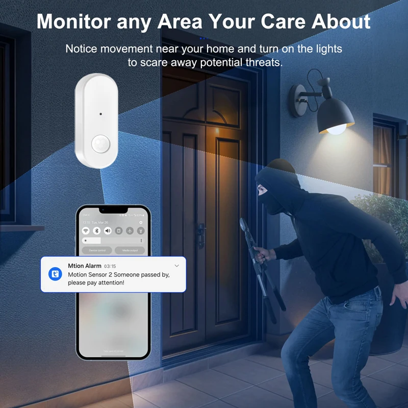 Tuya WiFi PIR Sensore di movimento Smart Home Rivelatore a infrarossi per il corpo umano Sicurezza Smart Life Funziona con Alexa Google Home