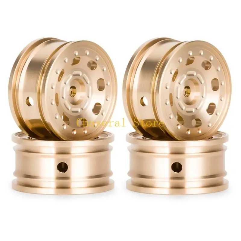 E7CE 4Pcs Strong Brass Wheel Inserts Boosts Traction for 1/30 SCX30 Crawlers Vehicle