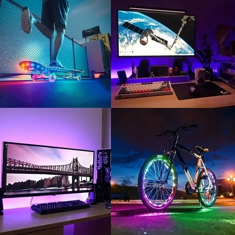 3.28ft/32.8ft/50ft/65.6ft/100ft 44 Key IR Remote Control,20 Static Colors,8 Dynamic Modes,DIY Mode SMD 5050RGB LED Light Strip