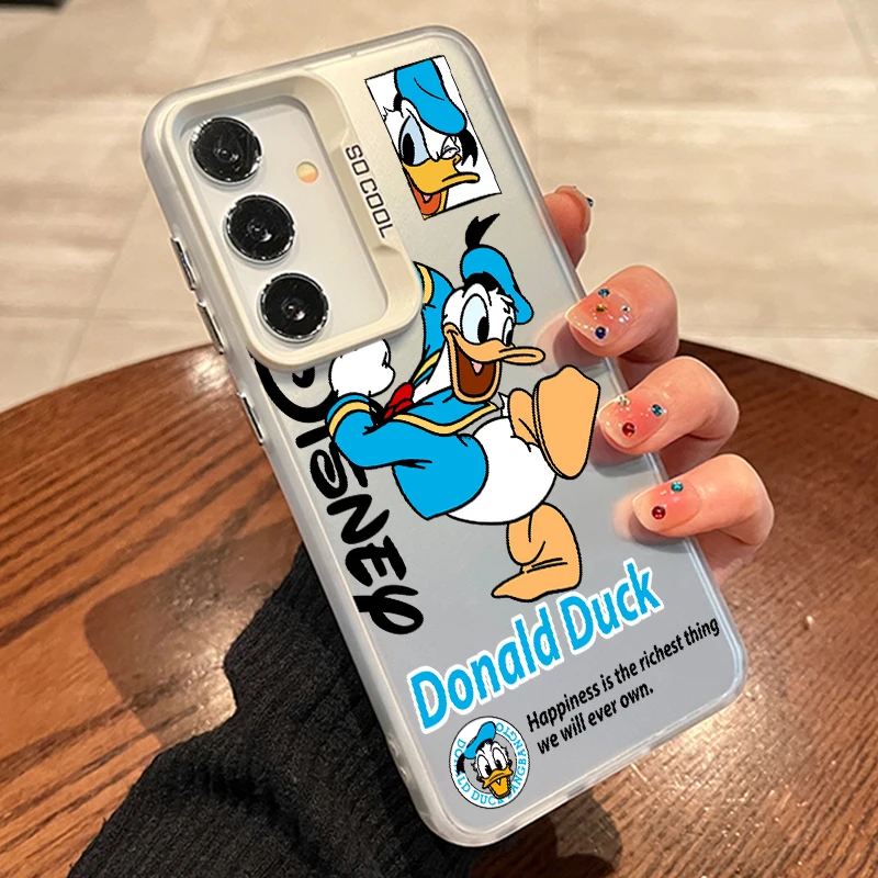 Duck Donald Disney Anime For Samsung A71 A52 A53 A51 A34 A33 A32 A21S A23 A15 A12 A13 A05 5G Colorful Silver Mobile Cover