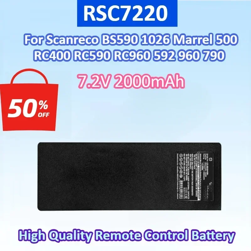

Remote Control Battery RSC7220 2000mAh For Scanreco BS590 1026 Marrel 500 RC400 RC590 RC960 Kranfunksteuerung 590 592 790 960