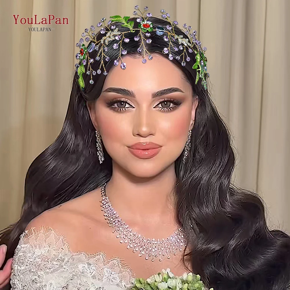 

YouLaPan Handmade Hair Band Bride Rhinestone Crystal Headband Wedding Headpieces Elegant Women Tiara Hair Accessories HP859