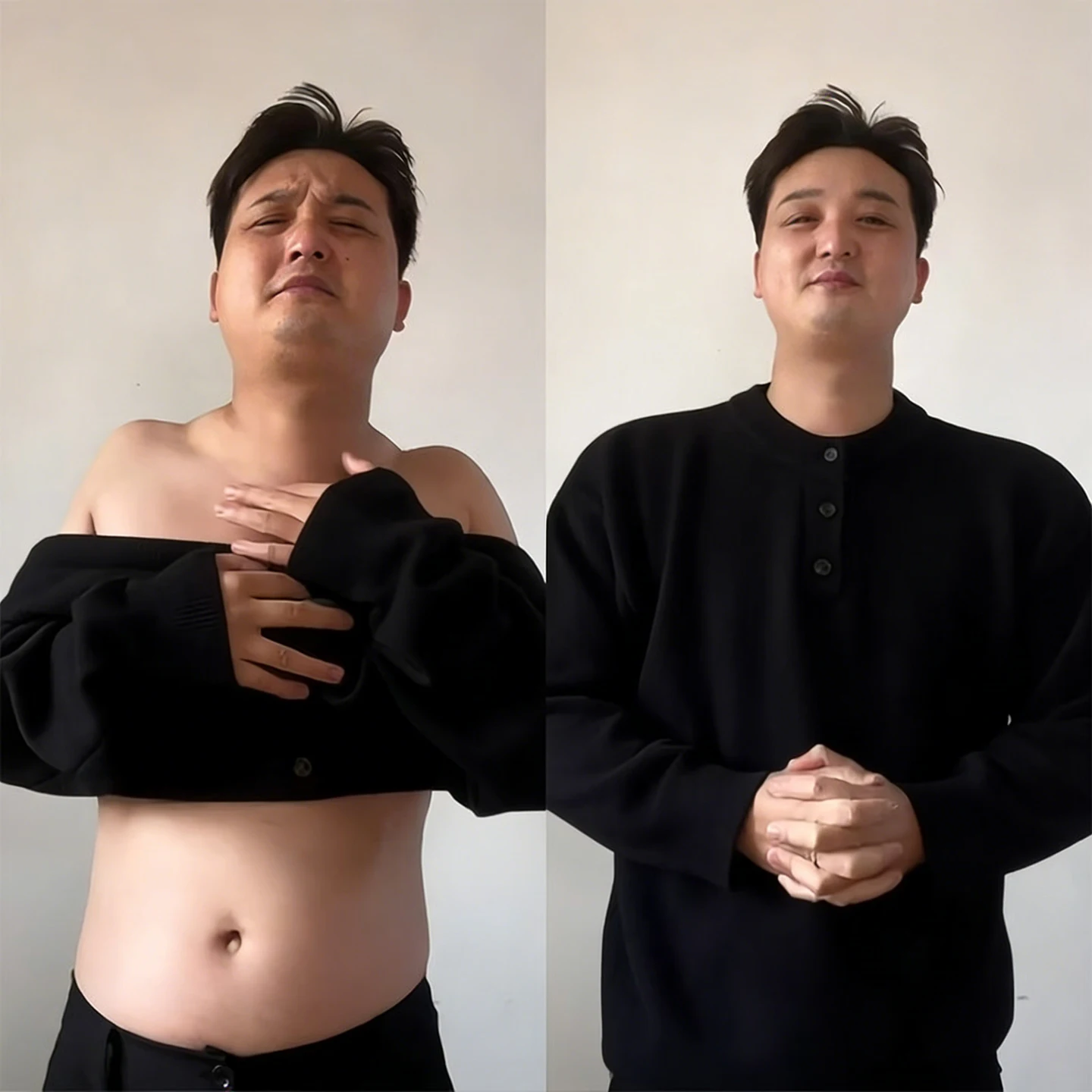 

Мужской свитер больших размеров с воротником Хенри для полных мужчин, зимний, визуально стройнящий, вязаный, мягкий, удобный, в винтажном стиле