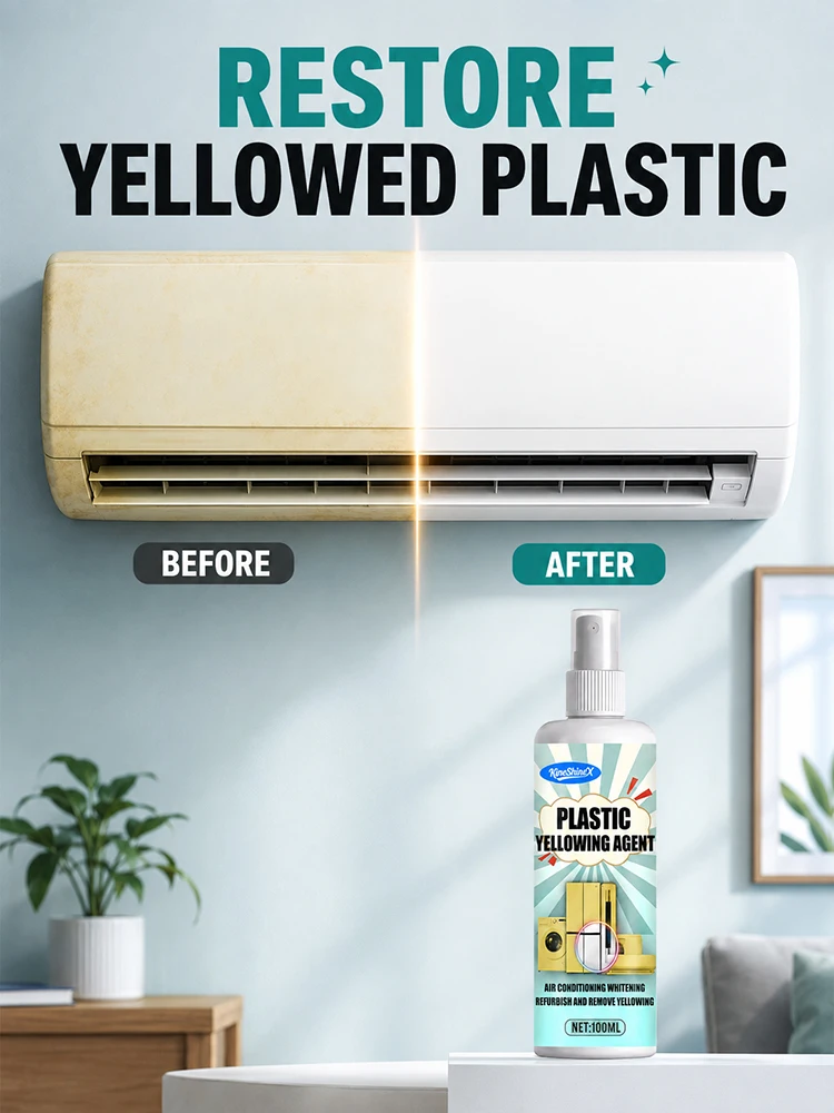 Anti-yellowing spray for white plastic casings,removes oxidative yellowing and restores aged casings