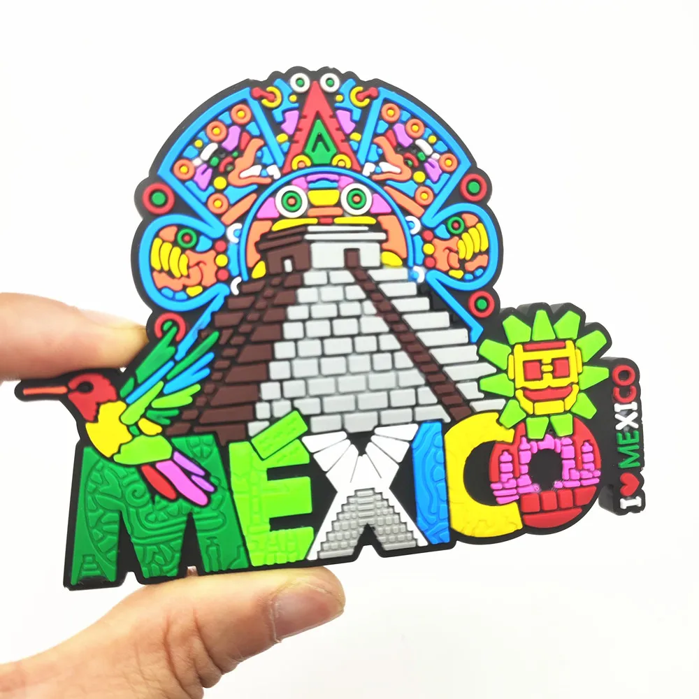 أمريكا الشمالية المكسيك تشولولا بويبلا كانكون روتان المطاط مغناطيس الثلاجة السياحة تذكارية الثلاجة المغناطيسي #5