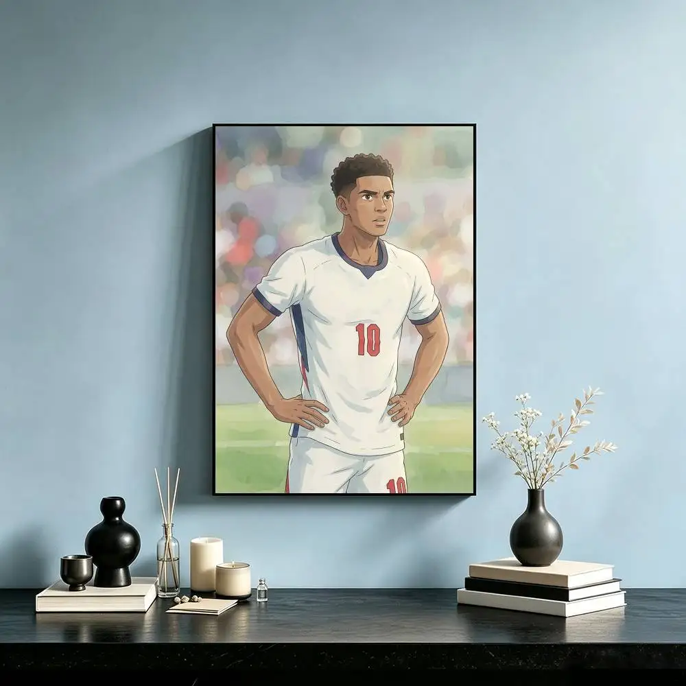 Football J-Jude B-Bellinghams Poster High Quality Dorm Living Room Aesthetic Wall Decoration Painting Stickers Gift