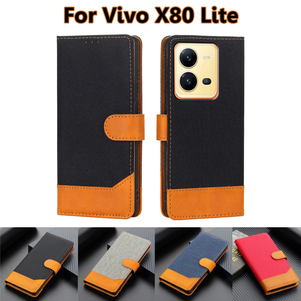 

Деловой кожаный чехол для Vivo X80 Lite, роскошный чехол-книжка с подставкой, флип-чехол для телефона Vivo X80Lite X 80 X80 Pro, чехол