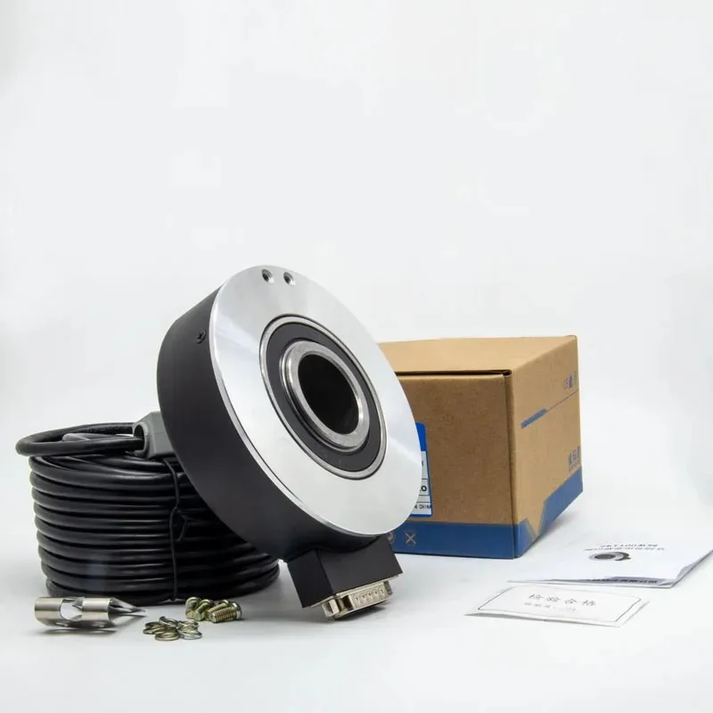 80mm Incremental Rotary Encoder 30mm Hollow Shaft Photoelectric Optical Switches 10-1024-2500 PPR 8-24VDC