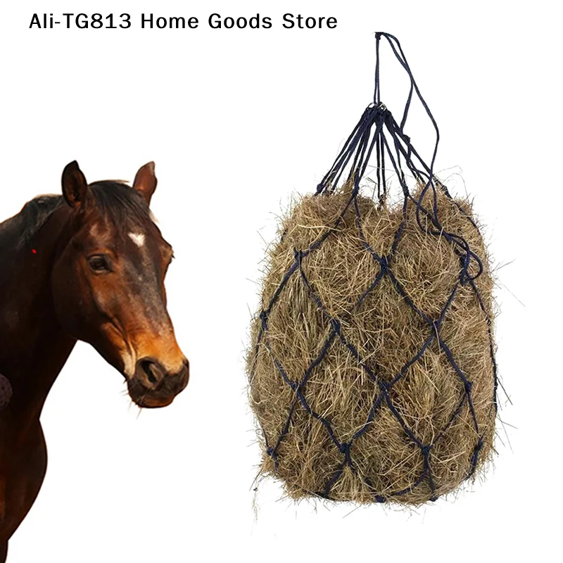 

[TG813]Haylage Net Durable Horse Care Products Small Holed Hay Net Haynet Equipment Slow Feed Hay Feeder Net Bags For Horse