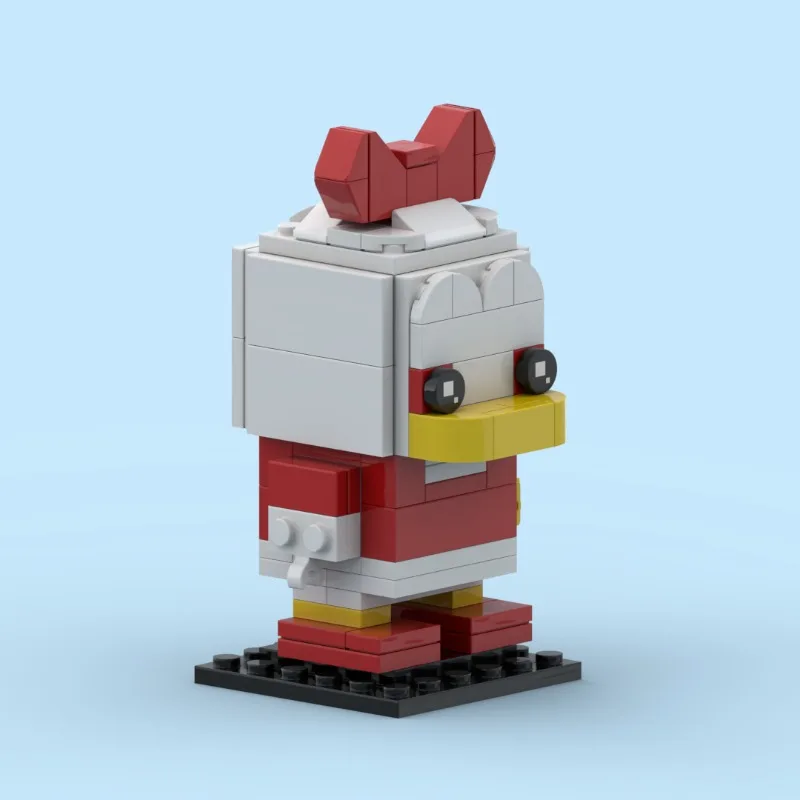 106-teiliges Würfelkopf-Charakterbauset – MOC-kompatibles Minifigurenmodell für Erwachsene, kreatives STEM-Geschenk mit Führung