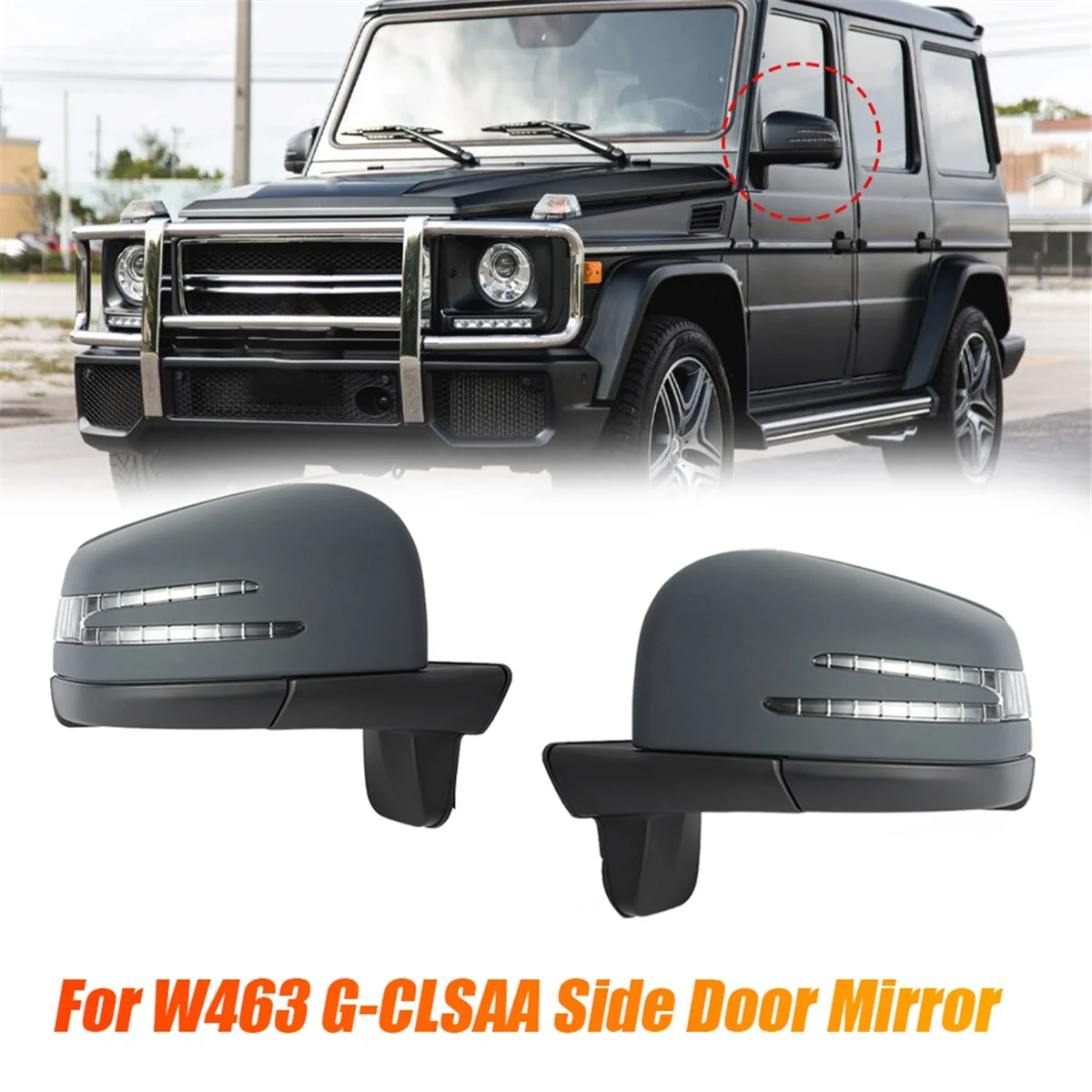 Right Side Rear View Mirror Side Door Mirror Primers for Mercedes Benz W463 G Class G500 G550 G55 G63 G65