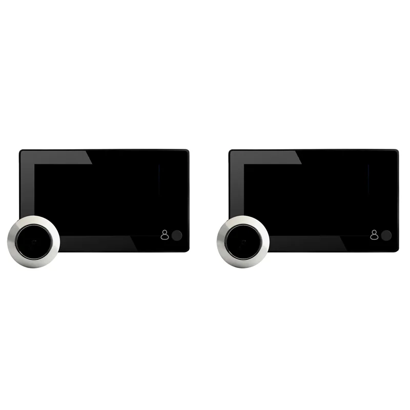 2 шт. 4,3-дюймовый HD дверной глазок 145 градусов широкоугольный цифровой дверной звонок TFT цветной дверной глазок домашняя камера безопасности монитор-PZZW