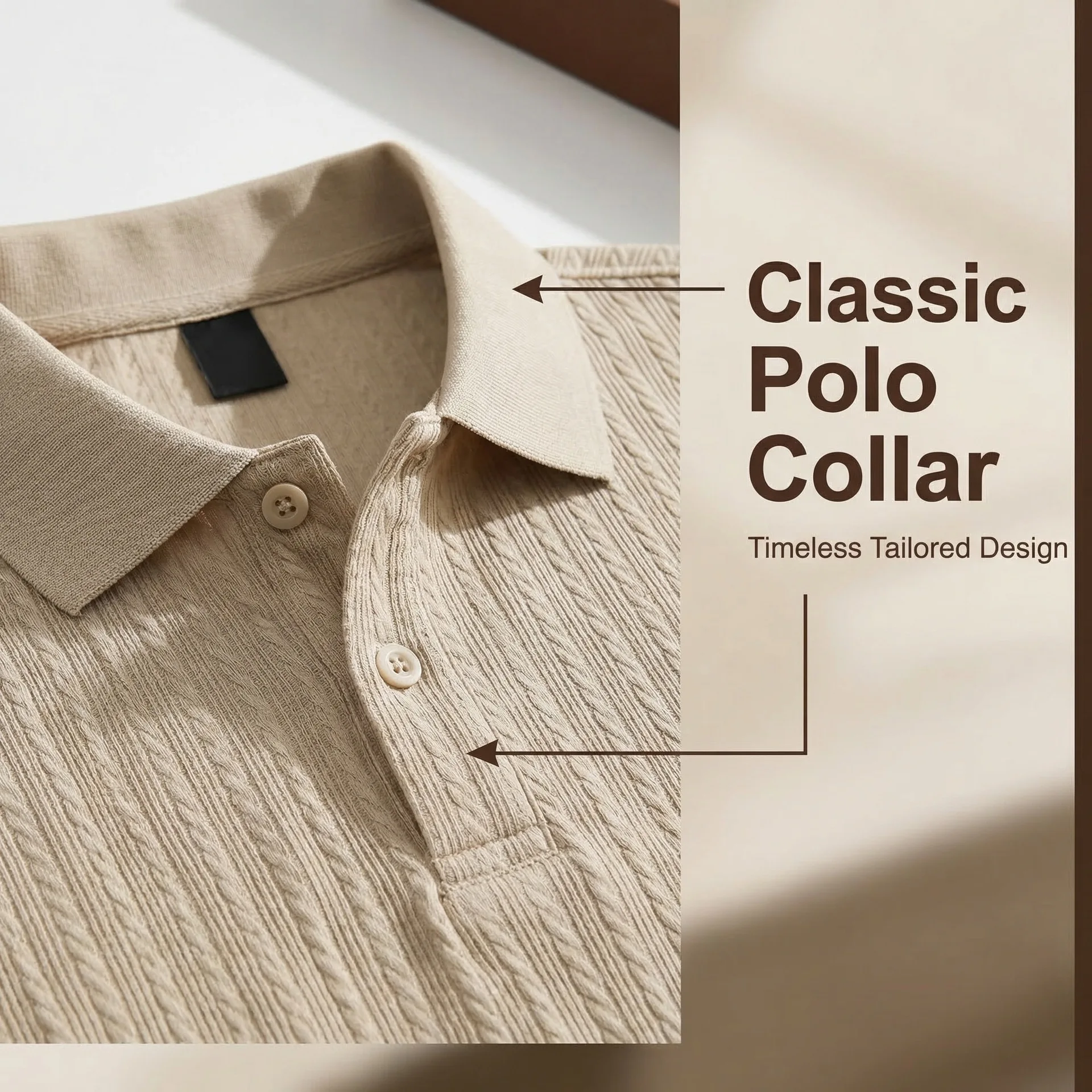 Europäisches und amerikanisches Sommer-Herren-Polohemd mit lockerem Jacquard-Strickmuster, geknöpft, kurzärmelig, auf Lager – Detail 7