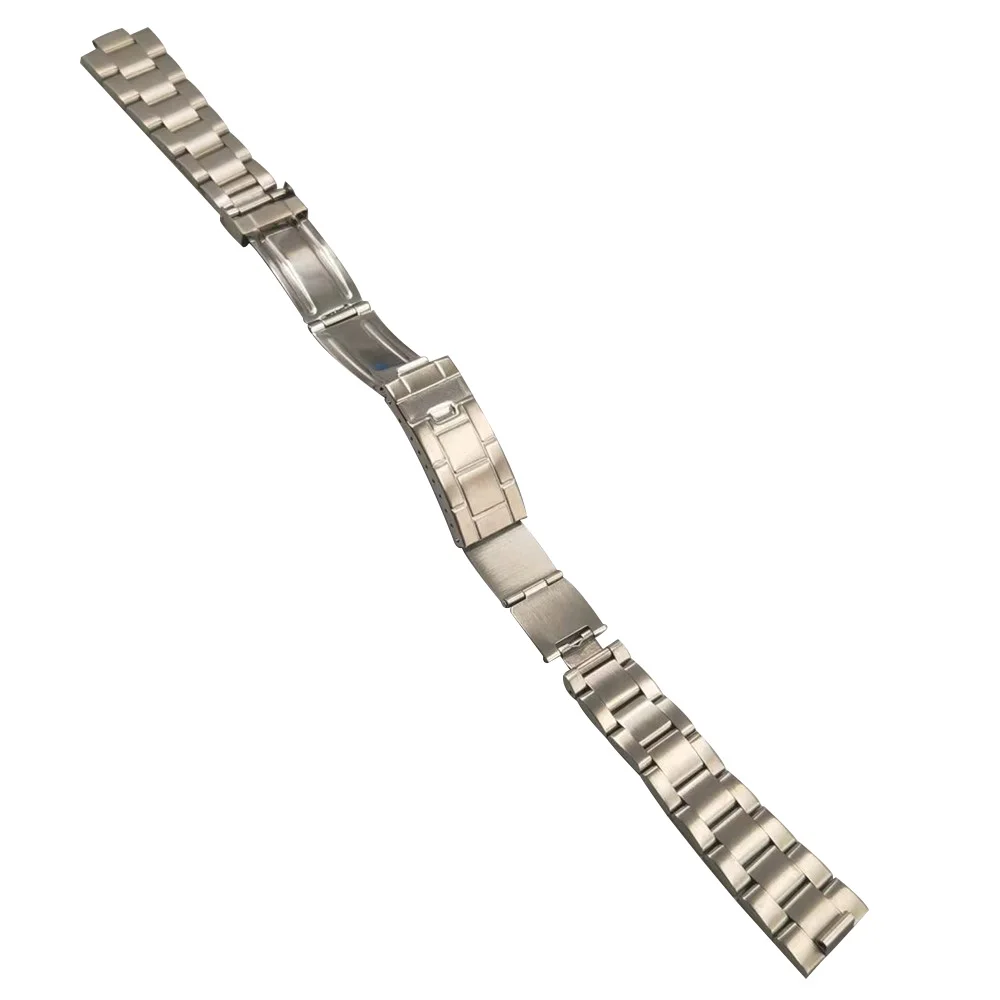 20mm Stainless Steel Oyster Curved End Vintage Grid Buckle Watch Band Strap Bracelet Fit For RLX 16700 16710 70216