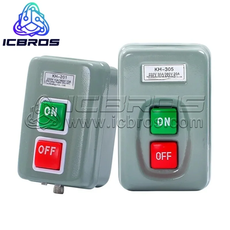 KH-305 201 Directly Start Control Button Switch 3P 220V/380V 10A 20A