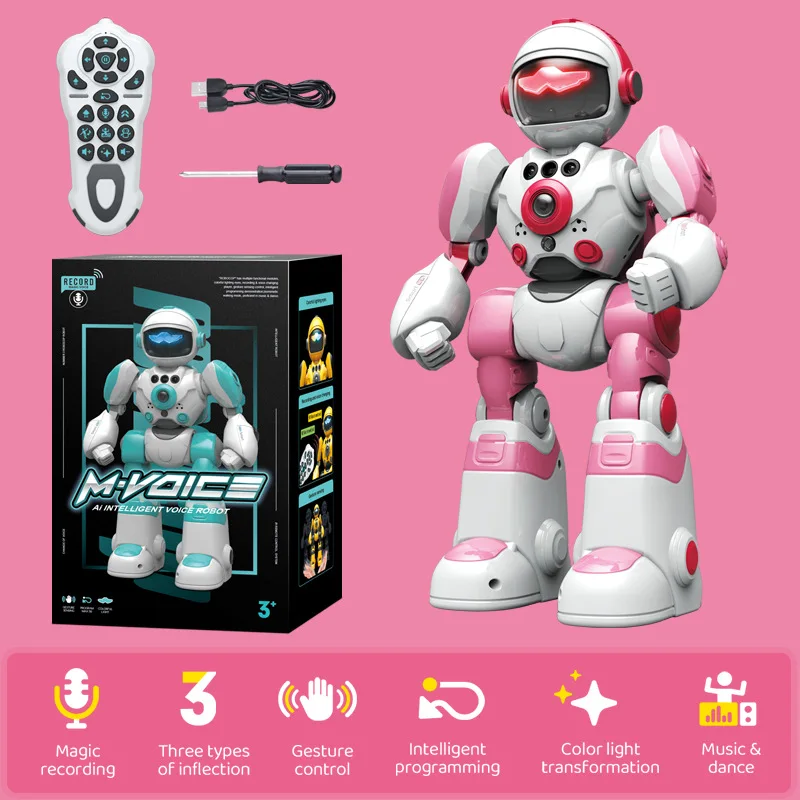 Electric RC Robots Intelligent Programming Dancing Robot Gesture Induction Music Toys Children's Remote Control Robot Xmas Gifts