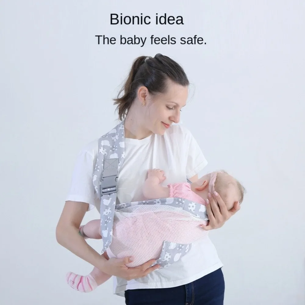 

Cartoon Baby Wrap Carrier Newborn Front Holding Infant Kangaroo Bag Infant Backpacks Mesh Horizontal Holding Type