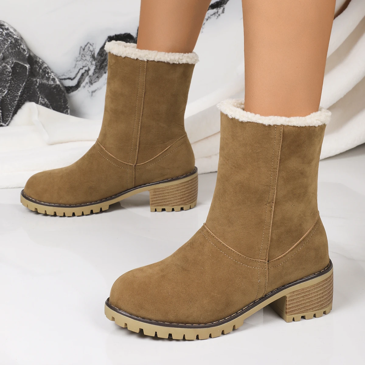 Botas informales para mujer, zapatos ligeros, cómodos, estilo occidental, exteriores, primavera y otoño