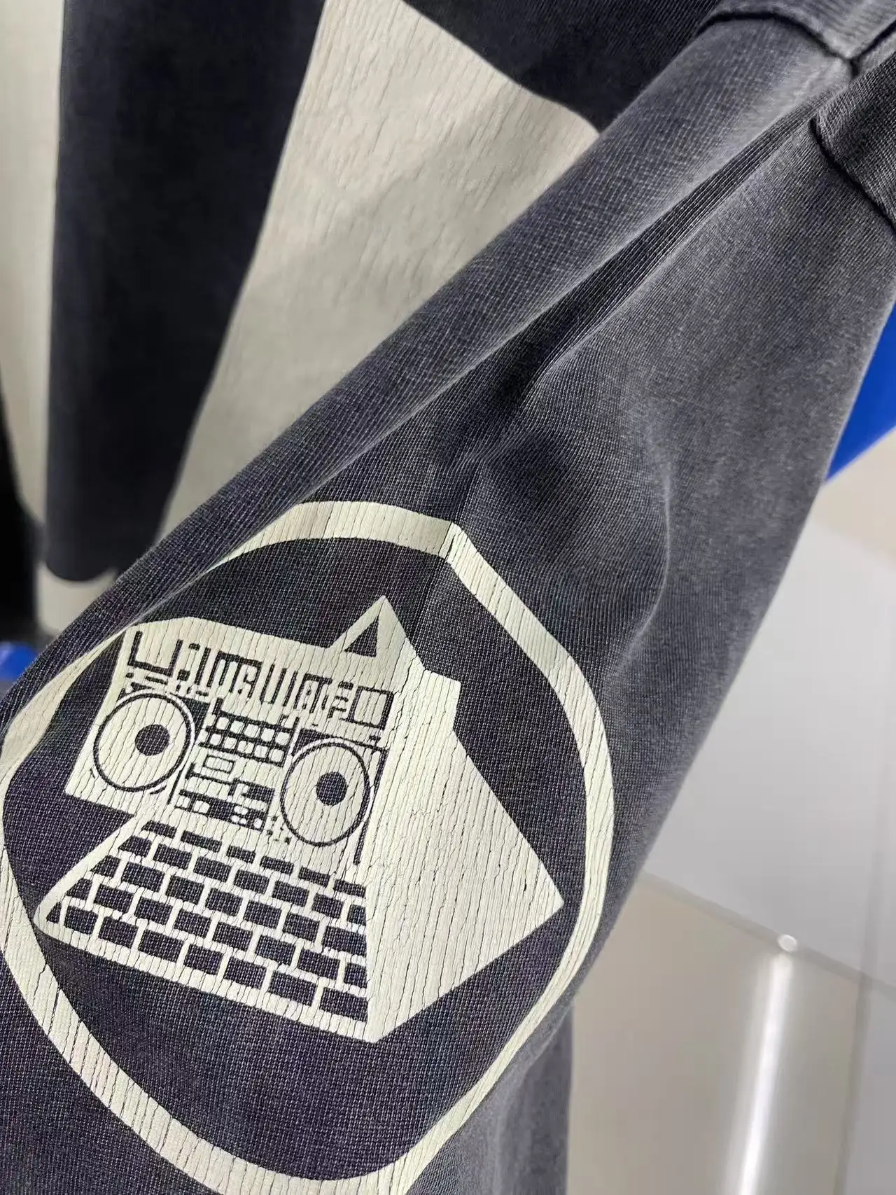 2025 جديد أسود غسلها سانت "klf معرض محدود كم طويل طباعة تي شيرت الرجال النساء المحملة ملابس علوية من القطن اليابان نمط تي شيرت #5