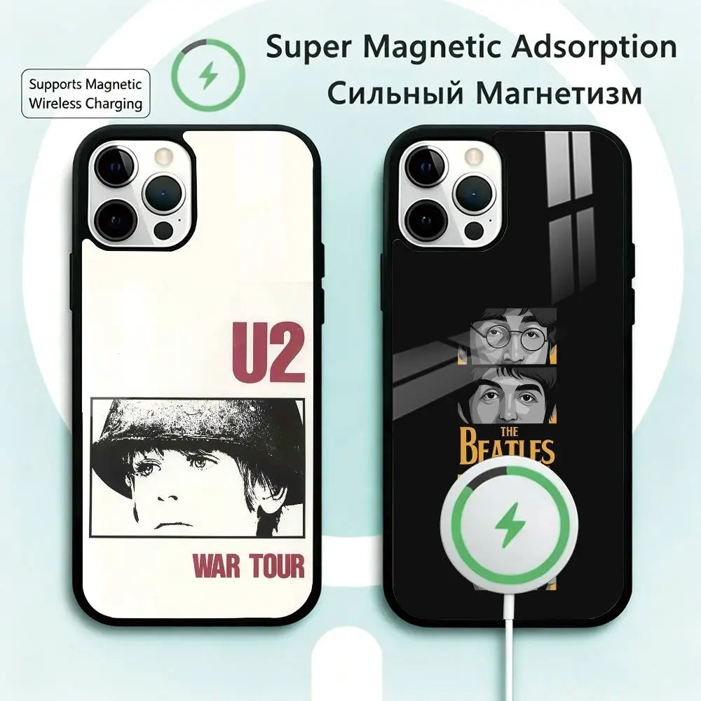 

U-U2-ES Band Phone Case For iPhone17,16,15,14,13,12,11 Plus,Pro Magnetic Supports Magnetic Wireless Charging