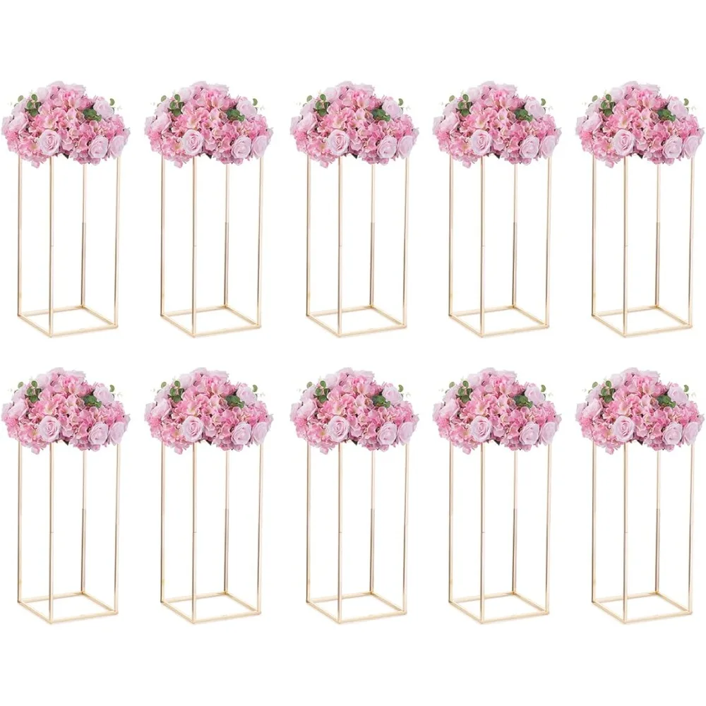 Wedding Centerpieces for Tables with Acrylic Panel - 10 Pcs 23⅝ inch T- Flower Stand Table for Party Decorations Freight Free