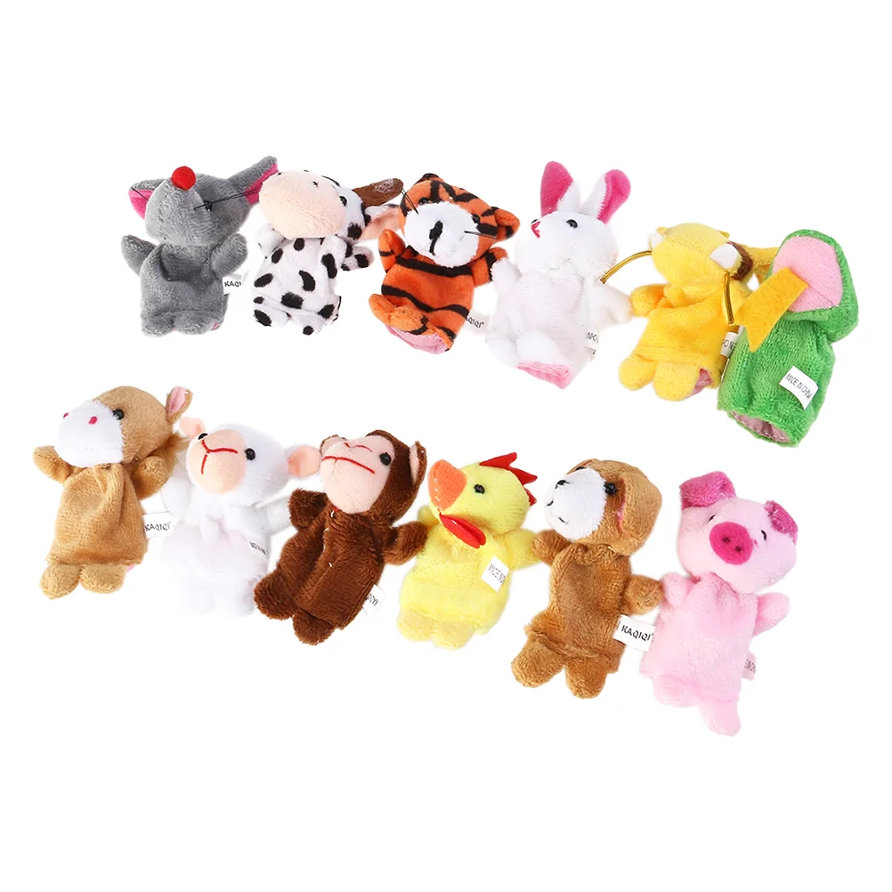 12 Pcs Finger Puppet Baby Toy Household Story Puppets Toddler Toys Kids Supply Cloth Adorable Dolls Wear-resistant