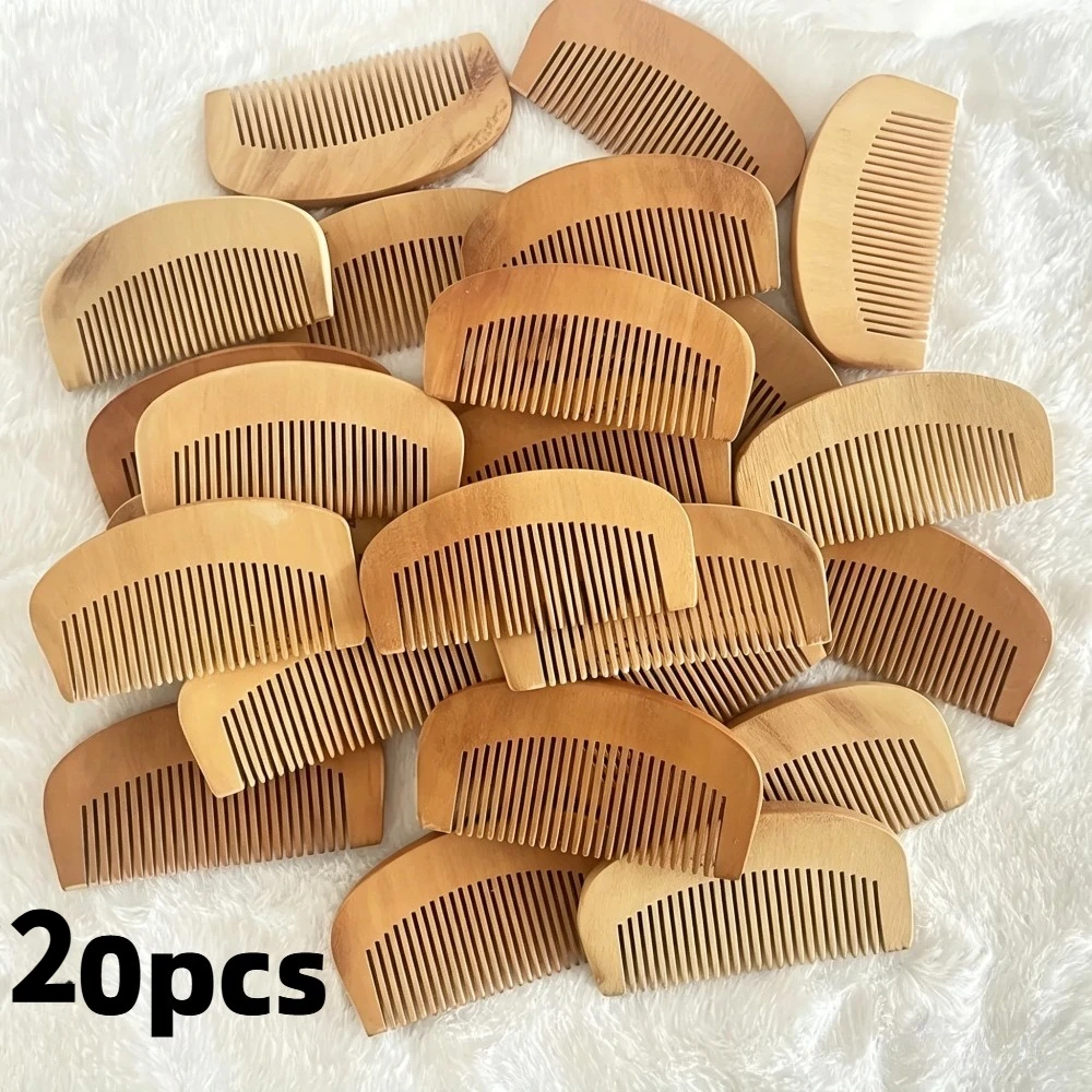20Piece Vintage Hair Combs with Beard Combs  Fine Tooth Pocket Size Personalized Design Natural Wood Finish Stylish Grooming Too