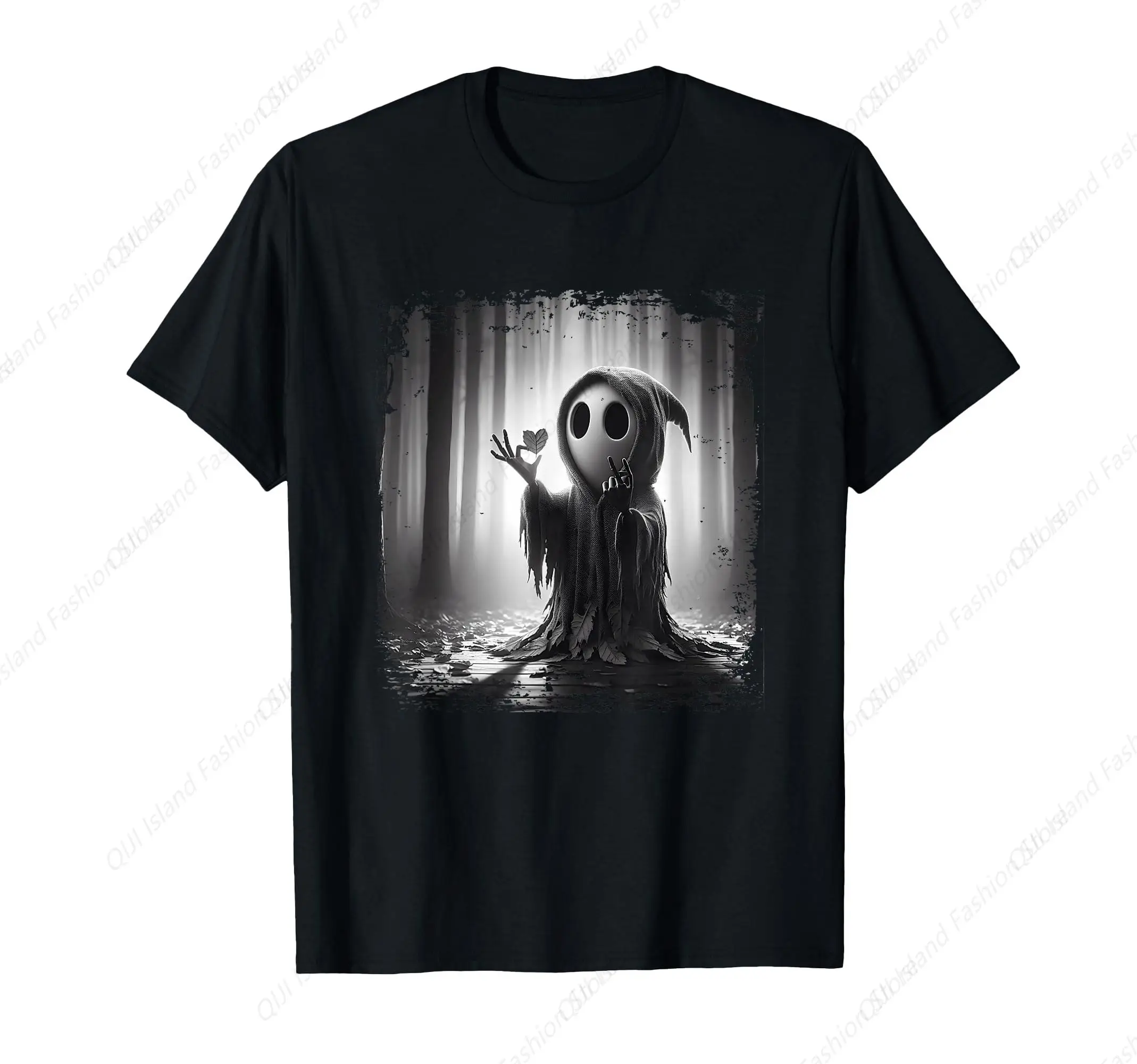 

Scary Face Horror Halloween Ghost Heart Shape Finger T-Shirt
