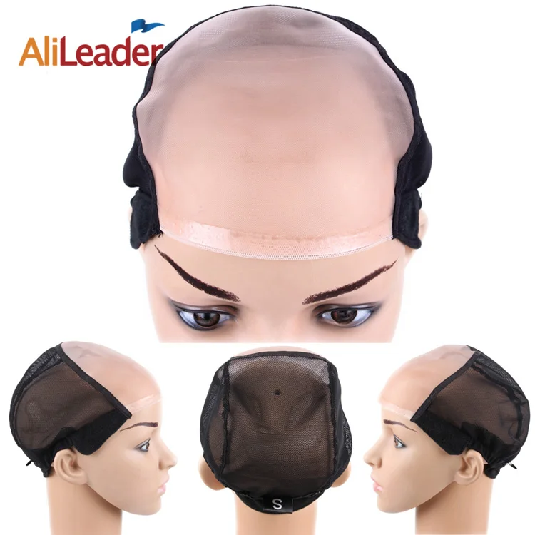 

Top Quality S M L Size MONO Lace Net Monofilament Wig Caps with Adjustable Strap for Wigs Making