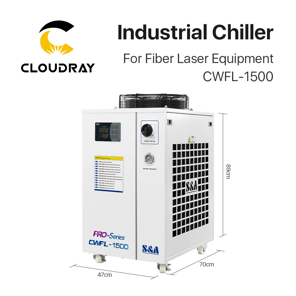 Cloudray S&A CWFL-1500ANP & 1500BNP Industry Air Water Chiller for Fiber Laser Engraving Cutting Machine