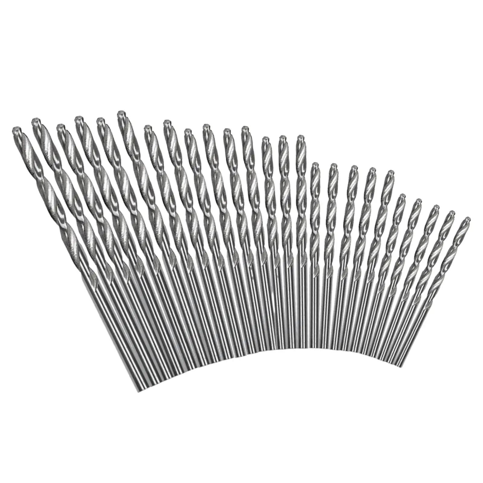 25 Pieces Twist Drill for Carpenter for Fiberglass Heat Resistance Multifunctional Wear Resistance HSS Steel Drill Bit Set