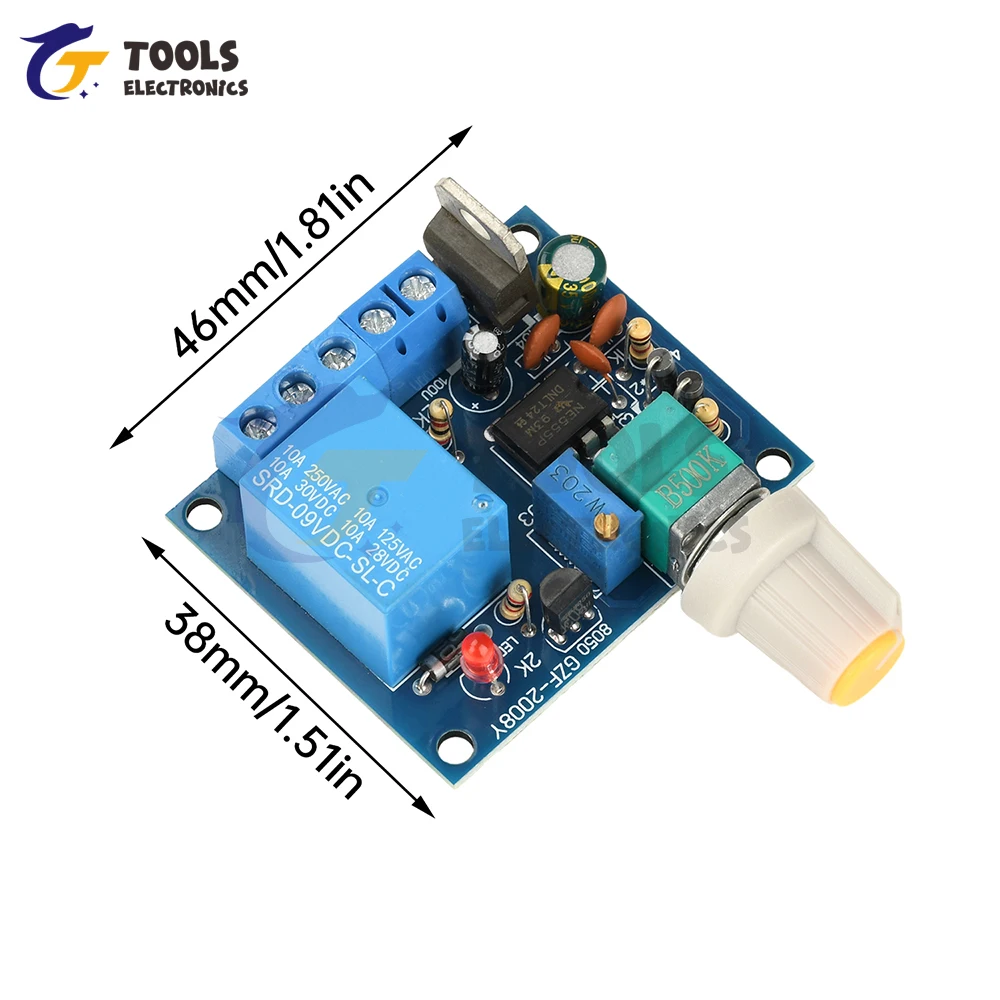 Frequency Adjustable Switch Relay 10A with Motor Forward/Reverse Function Mixed Frequency Strobe Controller for Flasher