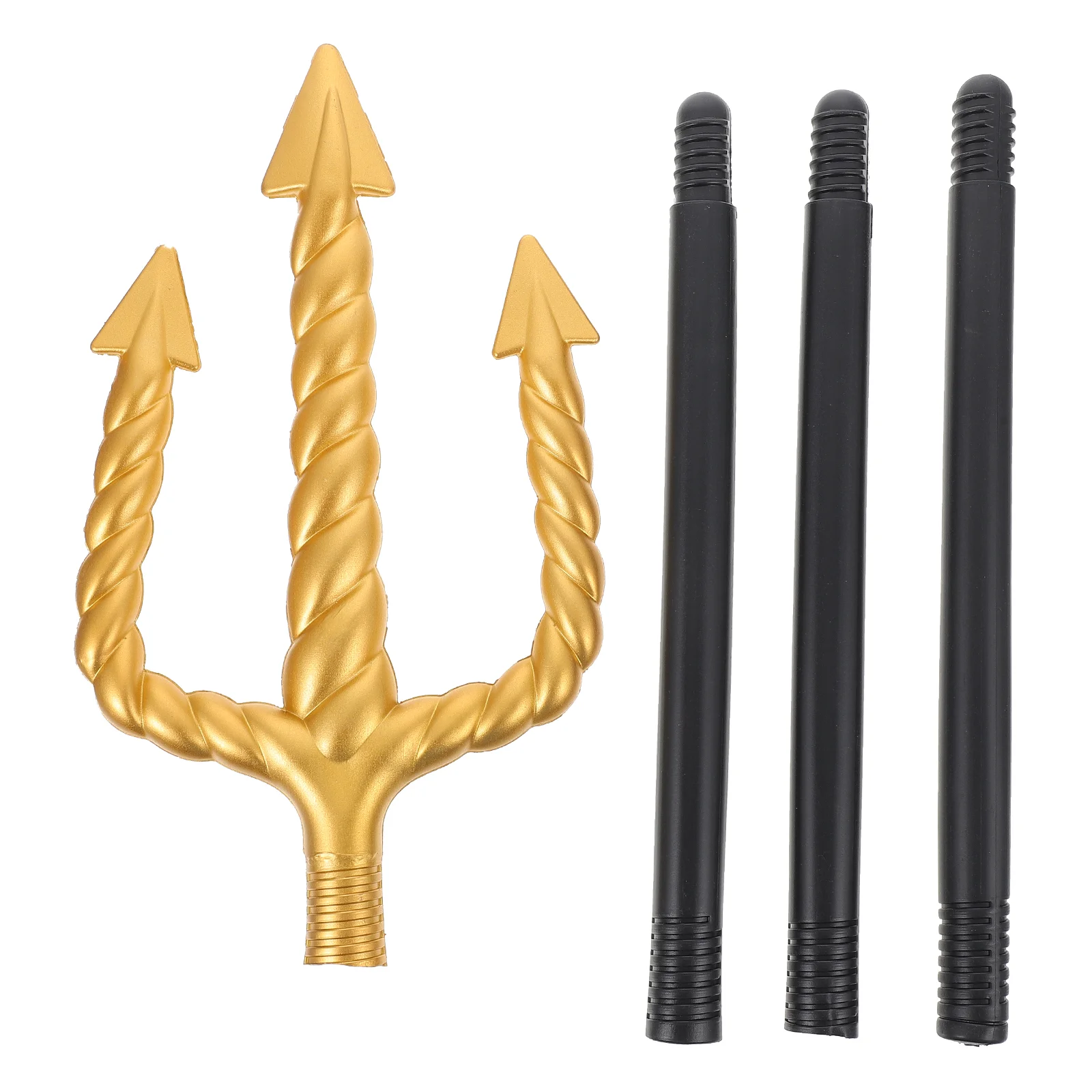 

Triple Fork Performance Props Trident Plastic Plaything Cosplay Halloween Decoration