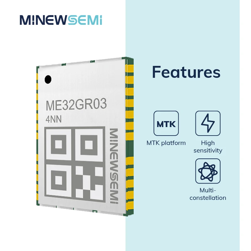 Dual Frequency Satellite Received Module BeiDou Soc Chip RF Devices BDS BDSBAS ME32GR03 PVT High Sensitivity Track Gnss Module