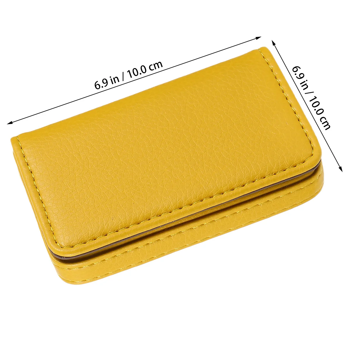 BUTIFULSIC 1PC Portable Business Card Holder Wallet Case with Magnetic Closure Mini Stand Creative Suit Accessory PU
