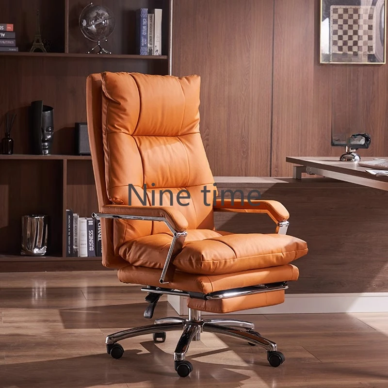 

Luxury Ergonomic Office Chairs Wheels Handle Comfort Armrest Office Chairs Elastic Roller Recliner Silla Plegable Home Furniture