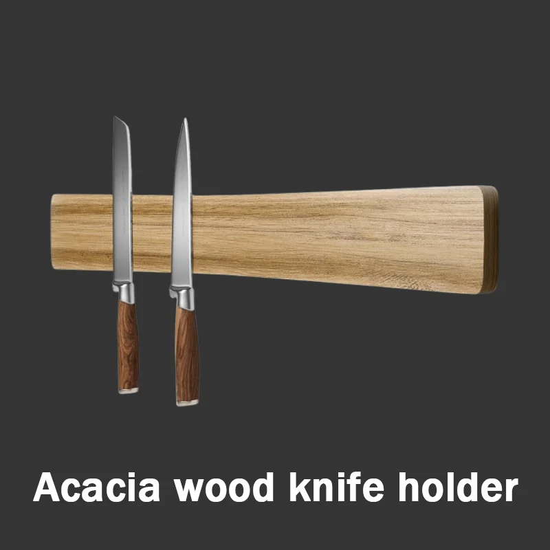 

16 inch Acacia kitchen knife holder, widely use for warehouse or office tool storage, essential for families