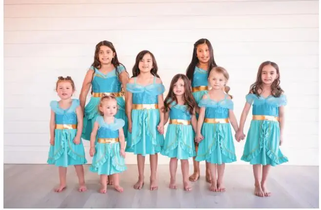 Girl Princess Jasmine Costume Aladdin Lamp Story Costume Girl Princess Costume For Girls Girl Dress-Up Party Girl dress jasmine