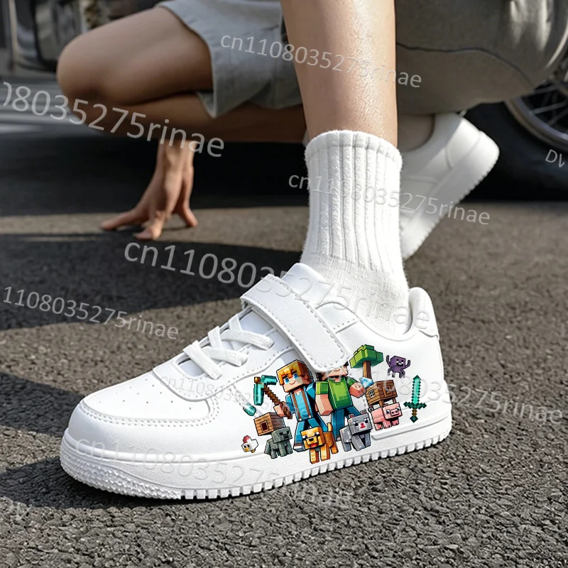 2026 New M-Minecrafts Teenager Kids Running Shoes for Boys Girls Selection Breathable Leisure Low Top Sneakers Shoes Gift view 3
