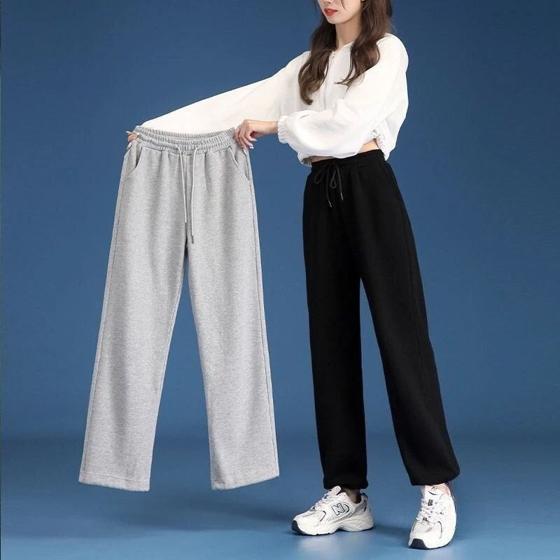 

Men's and Women's 2025 New Autumn and Winter Straight-leg Pants, Loose and Casual Wide-leg Pants, Drawstring Sweatpants