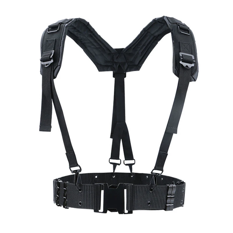 Ventagli da esterno CS Tactical Belt multiuso vita Y fotocamera fotografia spallacci con cuscinetti a peso cinghia toracica