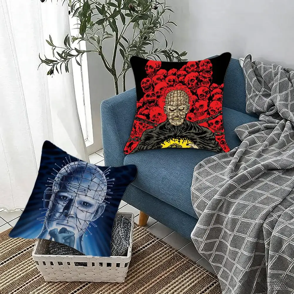 Grim Horror-Movie H-Hellraiser Cushion Cover Fluffy velvet Nordic style plush Living room sofa decorative
