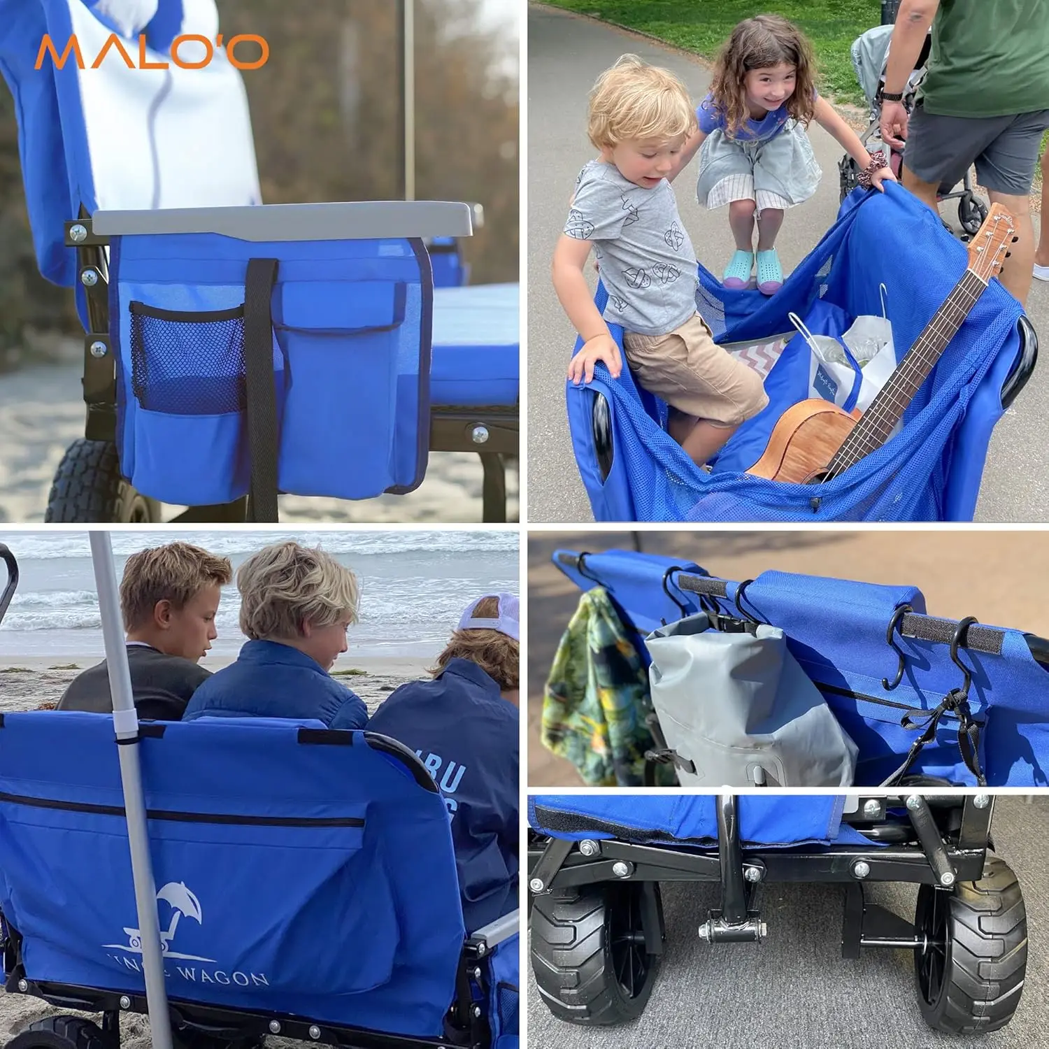 The Lounge Wagon – The Only Wagon That Converts into a 2-Person Chair - 3-in1 cart - Included Cargo net- Ultimate Beach Wagons