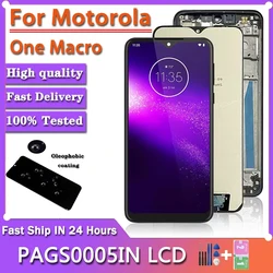New For Motorola One Macro LCD Xt2016-2 Display Touch Screen Digitizer Assembly For Moto One Macro PAGS0005IN Replacement Part