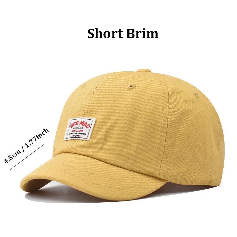 Short Brim Baseball Cap for Men Cotton Soft Women\'s Summer Cap Visor Outdoor Casual Sun Hats