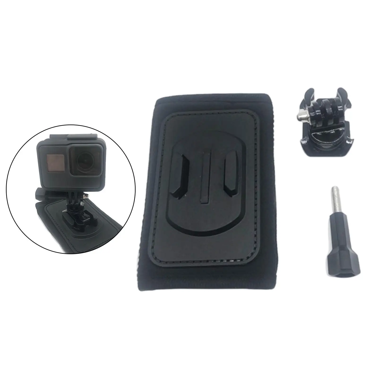 Suporte de alça de mochila giratório 360 para câmera Insta 360 para caminhadas e esqui