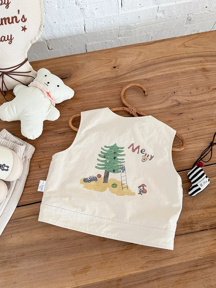 

Infant Toddler Vest Autumn Baby Clothes Top Boys Toddler Workwear Vest Outerwear aClass